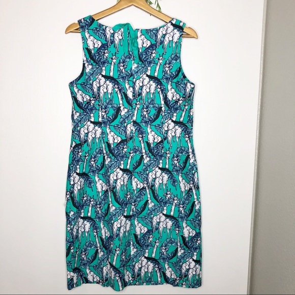 Talbots- NWT Giraffe Print Shift Dress - Size 6 - Picture 7 of 8